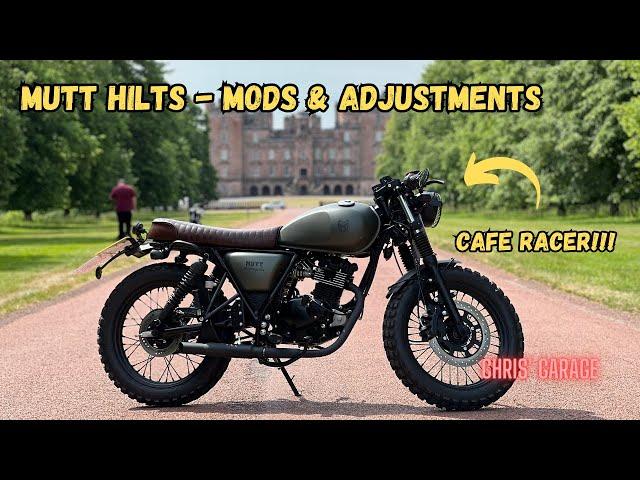 MUTT Hilts 125  |  Cafe Racer Mods  +  Adjustments (Throttle, Clutch and Gear Selector)