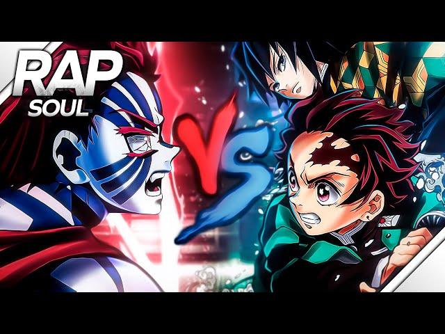 AKAZA VS TANJIRO & TOMIOKA RAP - Ataque a la Fortaleza Infinita | SoulRap ft. @KybaRap  & @DarckStar