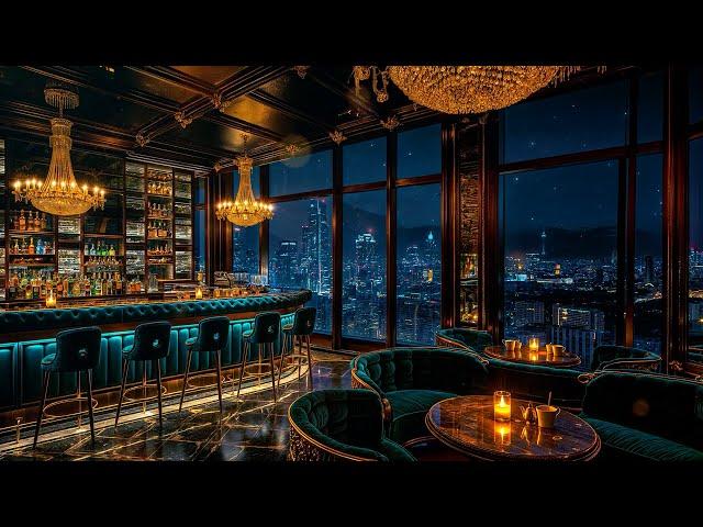 Relaxing Smooth Jazz in Luxury Bar Ambience ~ Saxophone Background Jazz Music for Stress Relief