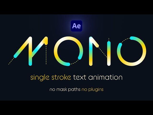 Animate Typography with SINGLE PATH Strokes | Easy After Effects Tutorial