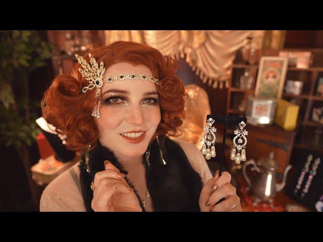 ASMR 1920s Jewelry Store (soft speaking/whispering, gossip, gift wrapping)