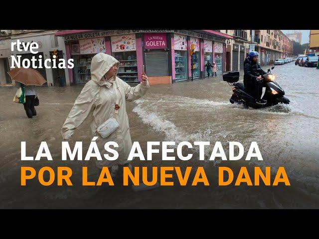 MÁLAGA: Viviendas DESALOJADAS, centros sanitarios CERRADOS y suspendido el TRANSPORTE por la DANA