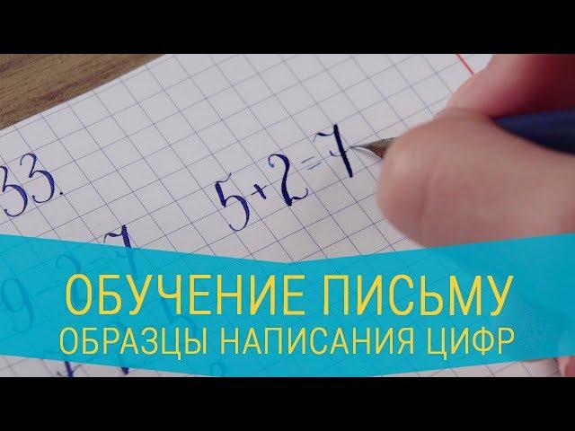 Обучение письму. Образцы написания цифр, оформления примеров и задач. 1 класс