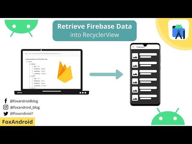 Firebase Data to RecyclerView | How to Retrieve Firebase Data into Recyclerview | Android Studio