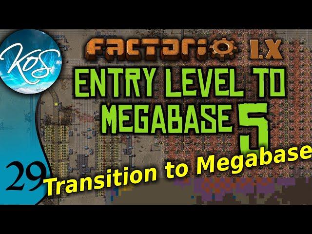 Factorio 1.X Entry Level to Megabase 5 - 29 TRANSITION TO MEGABASE, HUGE GC OUTPOST- Guide, Tutorial