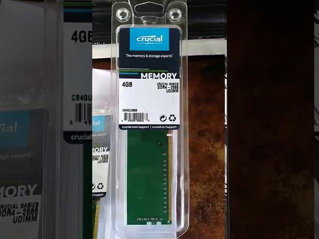 Crucial 4GB DDR4 2666Mhz Memory RAM, Good Quality, High Performance, Low Price. #HussiTech_Services