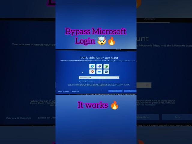 ByPass Microsoft Account Login in any Windows using this trick 