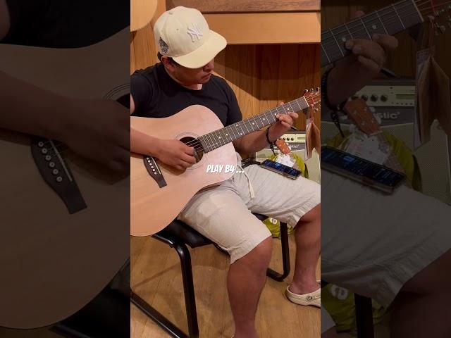 After six months of playing guitar, he’s now a pro!  #music