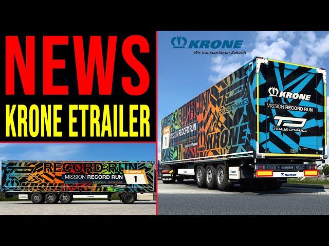 ETS2 NEWS  KRONE Trailer Pack Update: Trailer Dynamics eTrailer