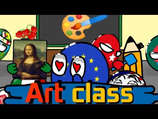 Countryballs school  ( Art class ️) part 2