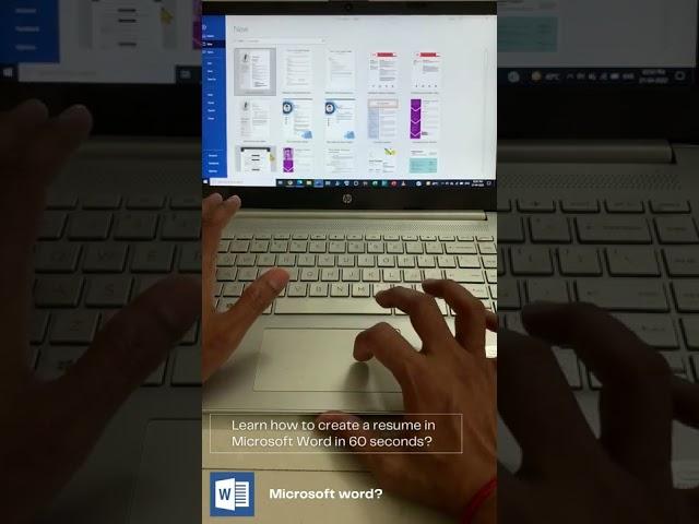 Learn how to create a resume in Microsoft Word in 60 seconds? | how to make resume for job? #shorts