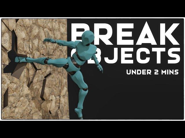 Breaking Objects under 2 minutes using cell fracture | Blender 3D