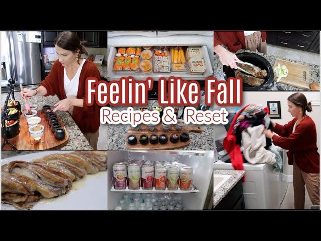 Feeling Like Fall! Fall Recipes & Weekly Reset! Cozy Fall Dinner, Carmel Apple Board, Festive Fridge