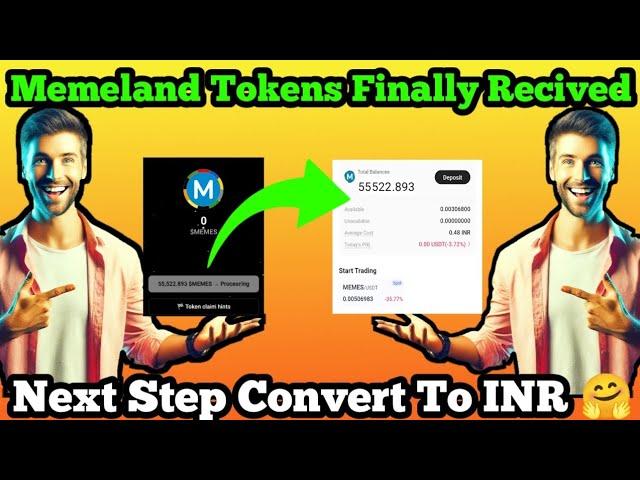 Memes token withdraw Received |  Memeland airdrop new update | Memeland airdrop new task