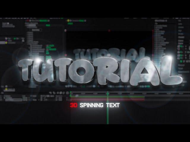 How To Make a 3D Spinning Text In After Effects