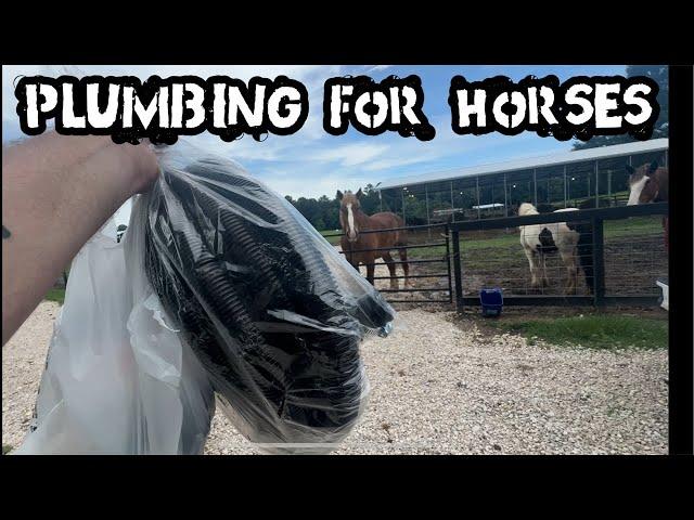 Working on Horse Water Trough Drainage