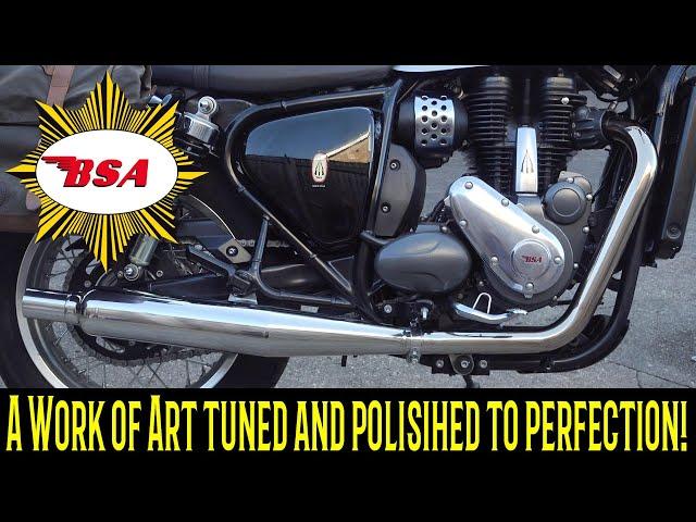 FINALLY! A Tuned Polished Stainless steel GOLDIE style exhaust system for the BSA Gold Star