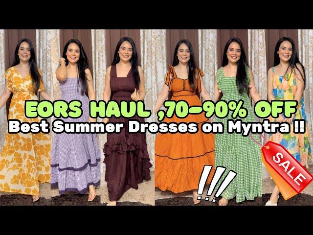 Myntra EORS Haul 70-90% off  | Best Summer Cotton Maxi Dresses | edgyetika | #myntra #maxidress