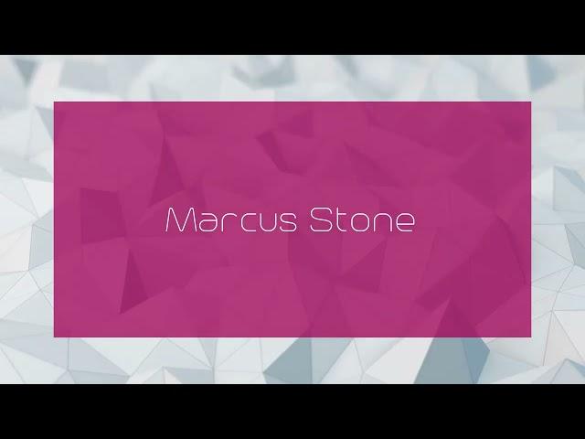 Marcus Stone - appearance