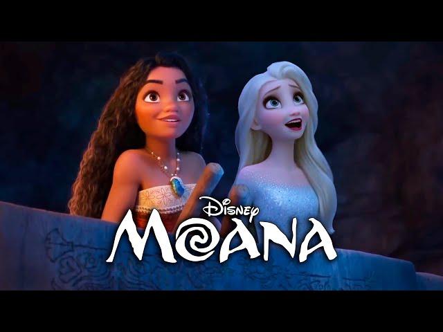 Moana and Elsa saving the island | Forest Spirit Frozen 3 [Fanmade Scene]