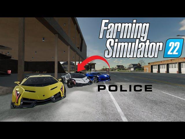 WE LOOTED POLICE CAR IN FARMING SIMULATOR