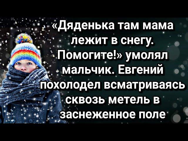 «Дяденька там мама лежит в снегу. Помогите!» умолял мальчик. Женя похолодел глядя в заснеженное поле