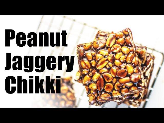 Peanut Chikki with Jaggery | Moongfali Chikki | Peanut Jaggery Bar | Peanut Brittle