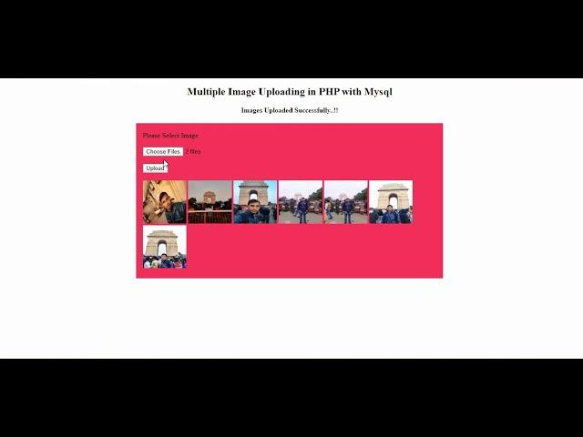 Multiple images uploading and display from database in PHP with Mysql