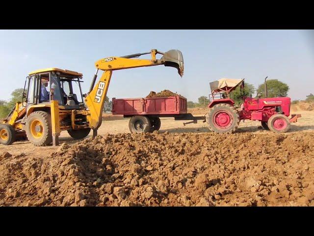 Blippi's Dig It Digger: Excavator Tractor Running without Driver | JCB 3dx Eco Loading Mud Mahendra