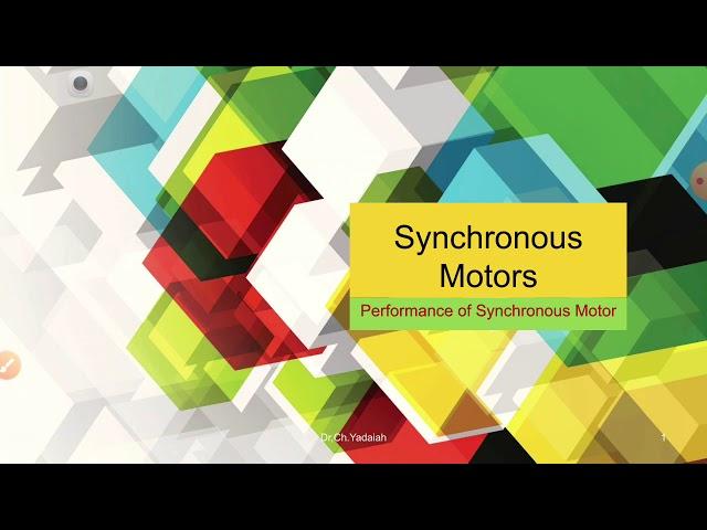 Synchronous Motor performance analysis-1
