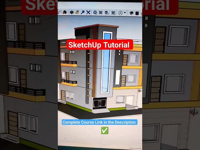 Sketchup Tutorial House Design in Sketchup course in hindi #shorts #sketchup #architecture