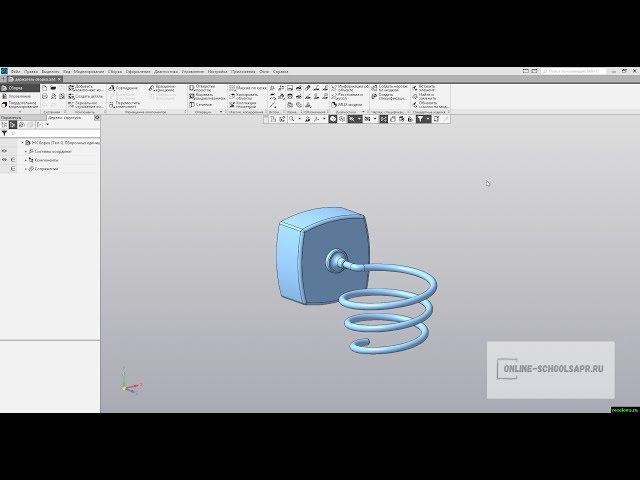 Видеоуроки Компас 3D. Держатель для фена - сборка