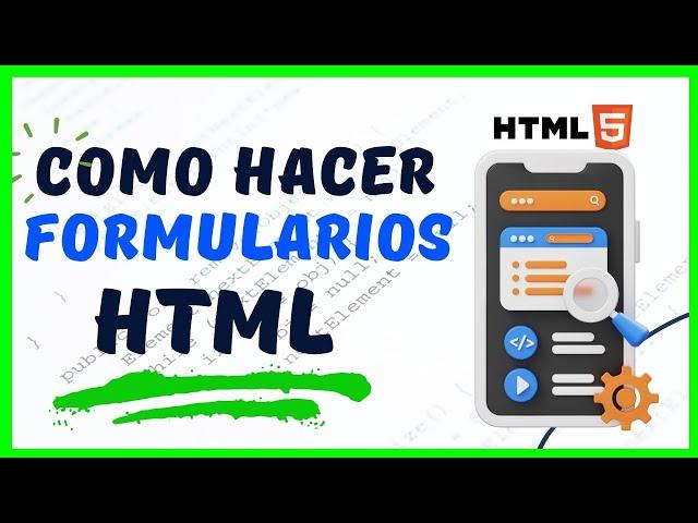 8. Cómo HACER un FORMULARIO en HTML Fácilmente  COMO HACER una PAGINA WEB HTML