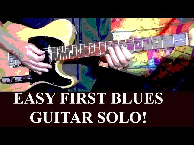 EASY FIRST BLUES GUITAR SOLO! Beginning Blues Guitar Lesson #4