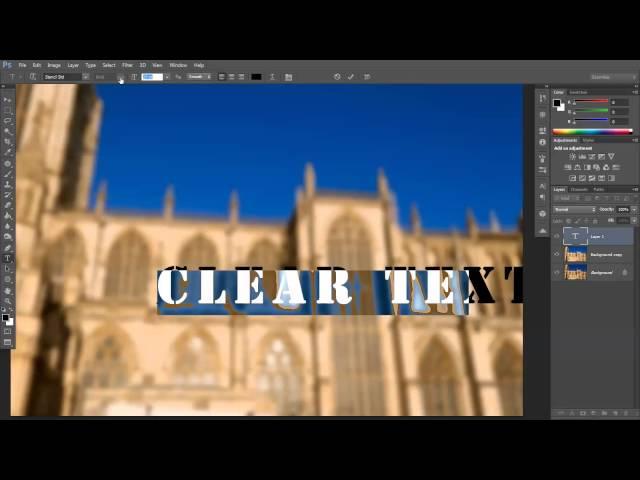 Clear Text Tutorial - Photoshop CS6