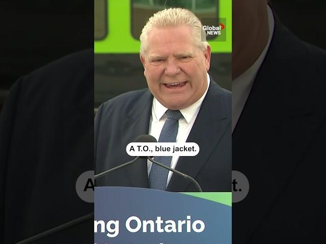 Doug Ford interrupts reporter to compliment his jacket  #Ontario #Toronto