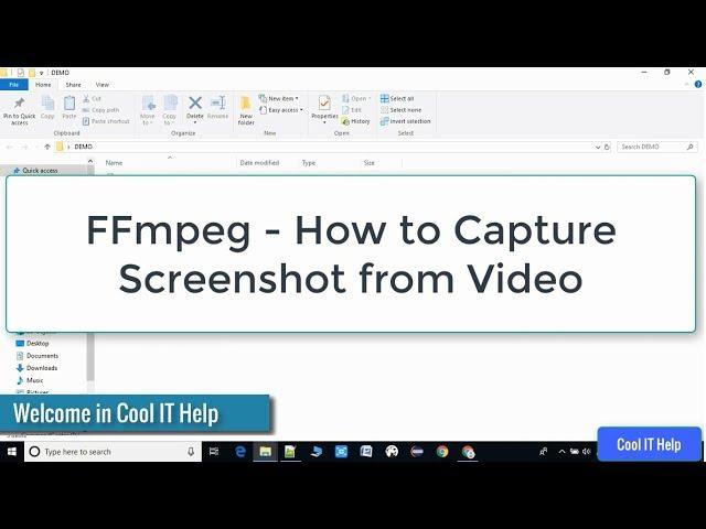 FFmpeg- How to extract screenshot from a video with FFmpeg at a given time?