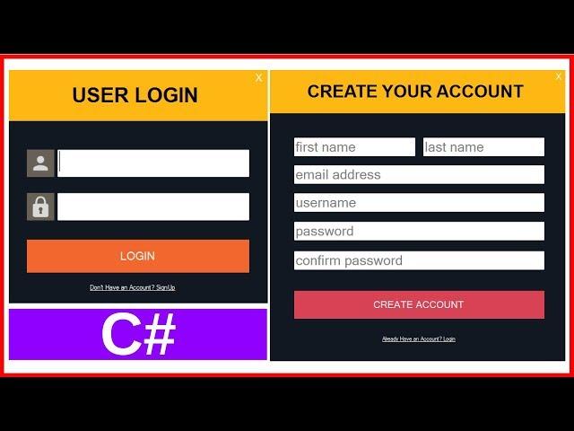 C# - How To Create Login And Register Form With MySQL DataBase In C#