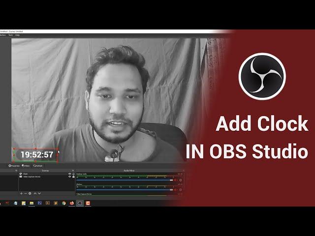 Add Clock as realtime TimeStamp on OBS Live Stream