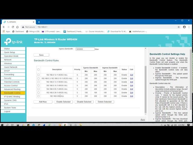 #TP-Link | Bandwidth control on router