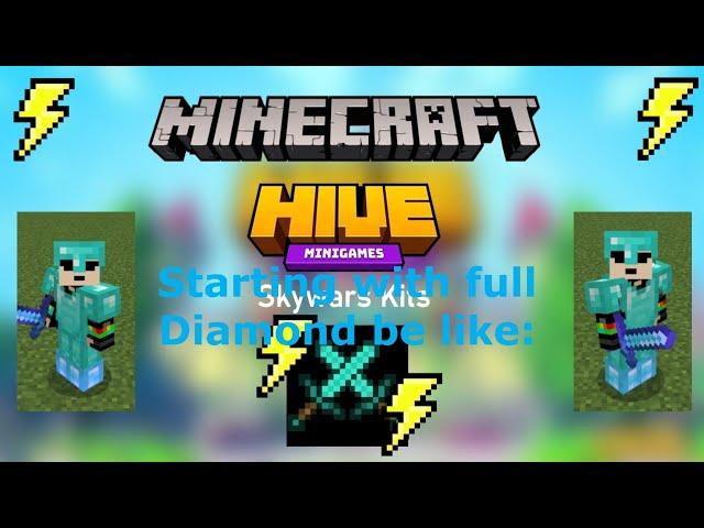 Starting a game of Skywars with full Diamond in Minecraft be like: