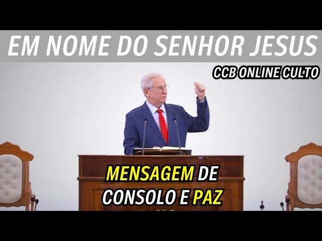 CCB ONLINE CULTO 18/09/24 | PALAVRA CCB HOJE | ZACARIAS 3 - MATEUS 4