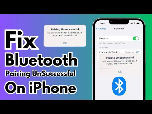 Bluetooth Pairing Unsuccessful On iPhone ! How To Fix iPhone Bultooth Not Pairing ! 2023