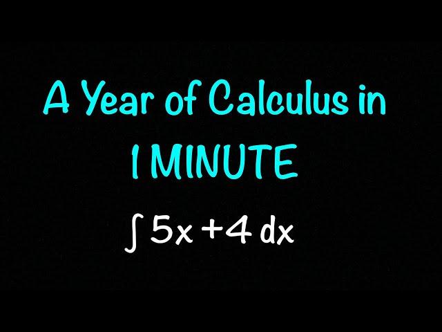 A Year's Worth of Calculus in 1 Minute