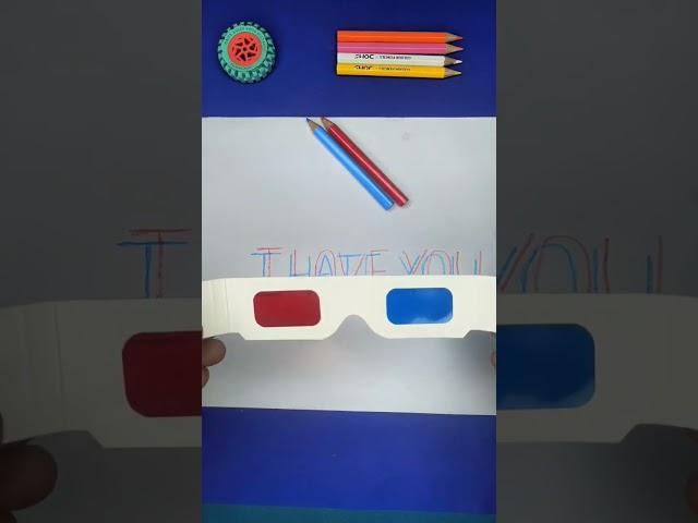 3d anaglyph painting. #shortsfeed  #satisfyingvideos #satysfying #asmrsound #asmr #tiktok # moj