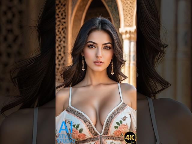 4K AI Art Lookbook Video of Persian AI Girl ｜ Sensual Girl and the Majestic Background of Isfahan