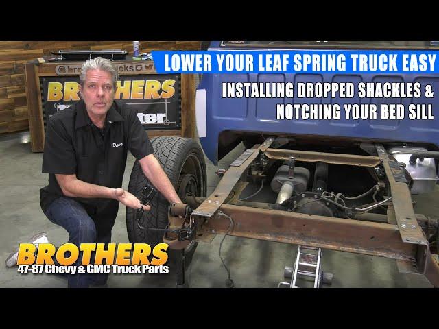 1973-87 Chevy & GMC Squarebody Truck Drop Shackle Install / How To Lower a Leaf Spring Truck