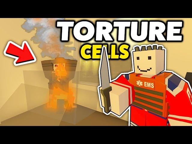 Captive Prisoners SENT To The TRAP CELLS! - Unturned Roleplay (I EAT HUMAN! NO FREE CANDY!)