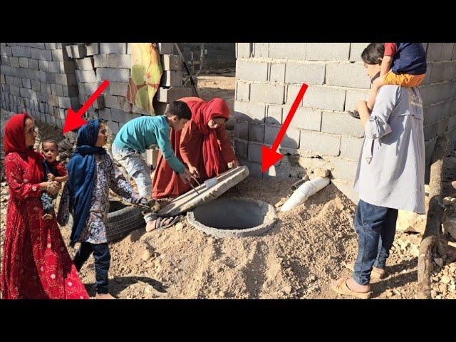 Construction of toilet by Shahla for the comfort of her children with minimal facilities