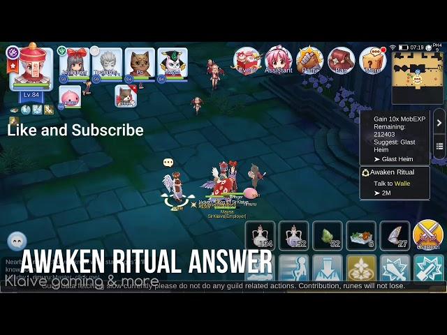 Awaken Ritual Quest Answer: Indun - Ragnarok Mobile Eternal Love